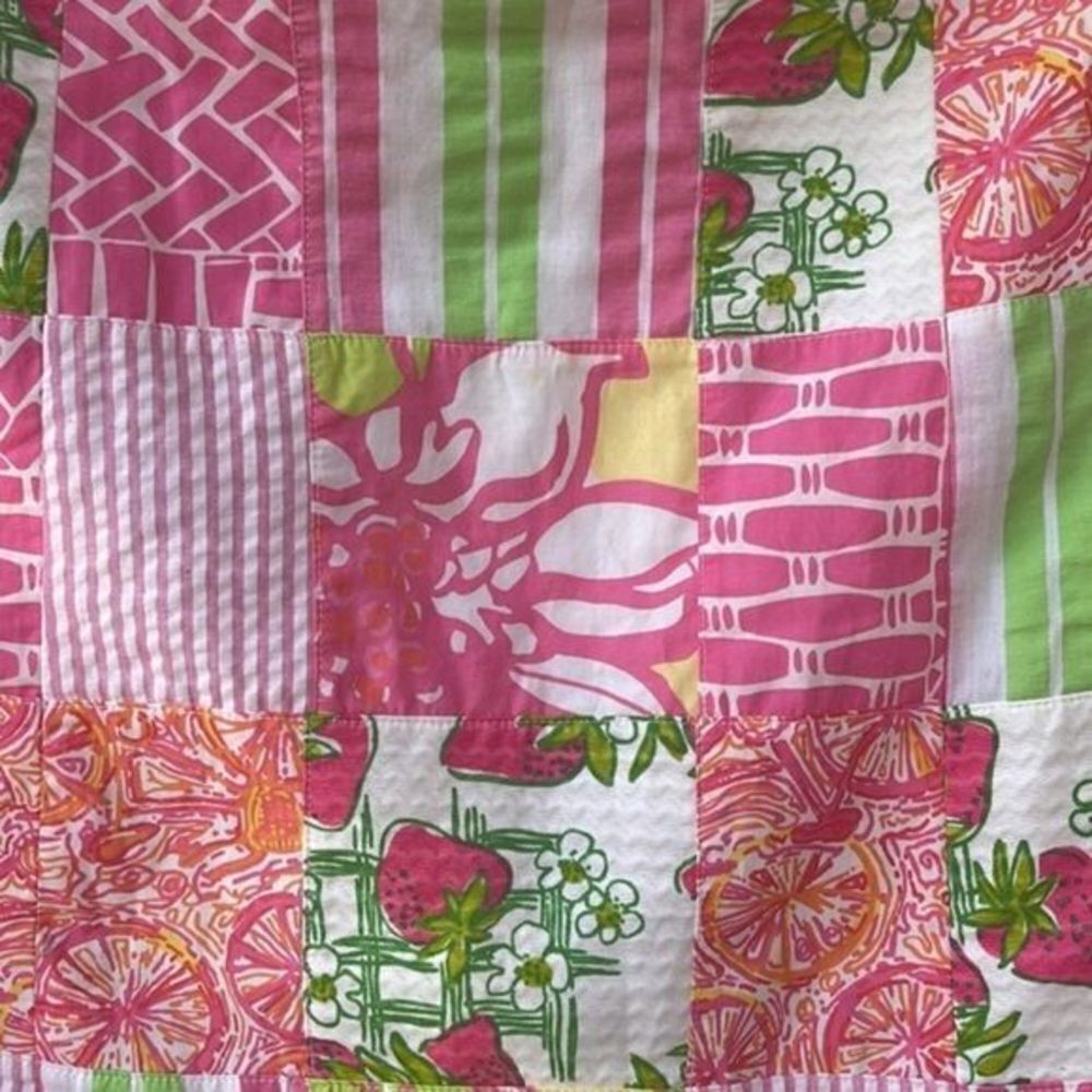 Lilly Pulitzer "Bowen" Strapless Patchwork Dress … - image 2